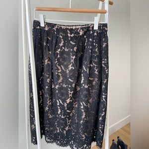 J Crew Blk Lace Skirt